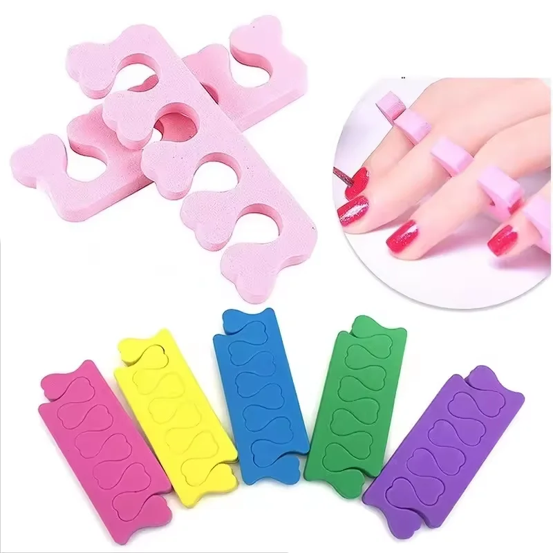 Nail Polish Divider with Double-sided Rectangle Emery Foam Art Toe Separator Finger Stretcher Beauty Type