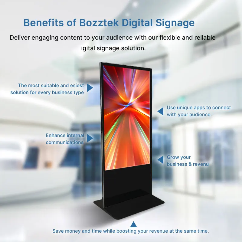 43/55/65 inch Vertical Floor-standing Advertising Machine Touch LCD Display Video Network HD Player