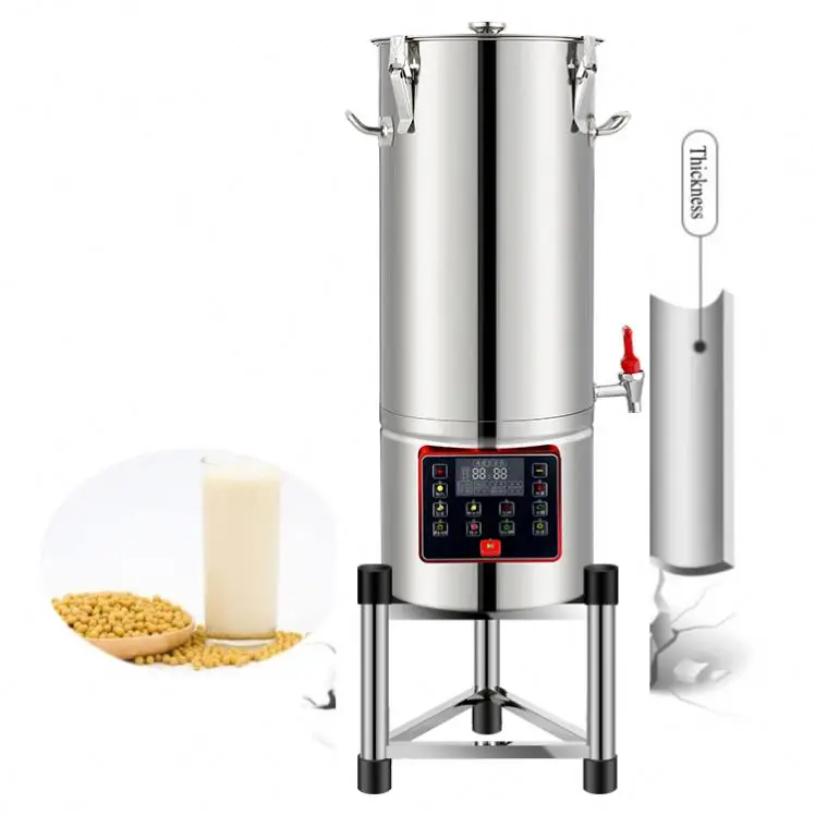 1600W Latest Version Commercial Soybean Milk Machine 18L Capacity Auto Soy Bean Maker  Soymilk Maker with Stirring and Heating F