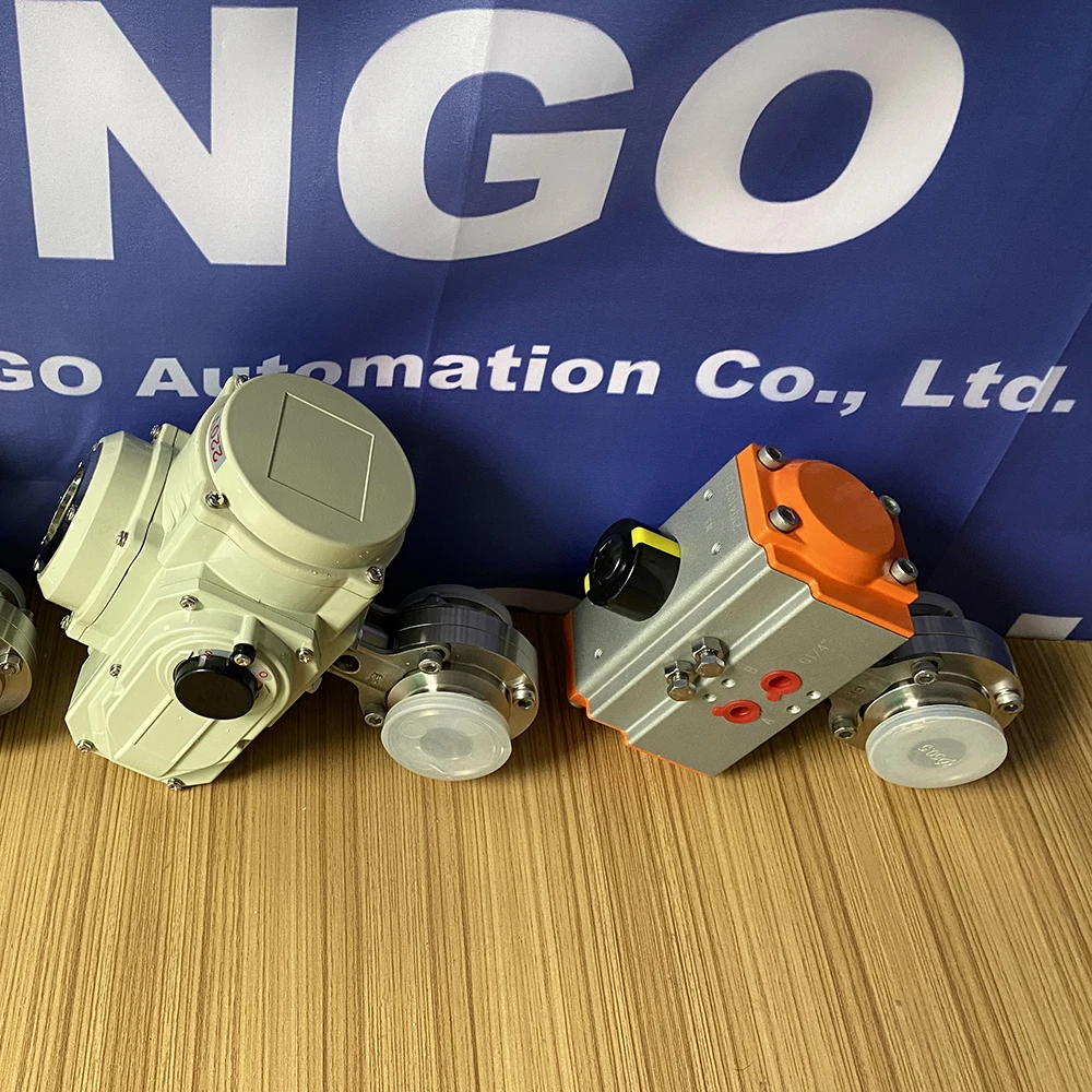  SONGO DN25 24V DC пищевой класс нержавеющая сталь 316L три зажима санитарный клапан-бабочка с электрическим