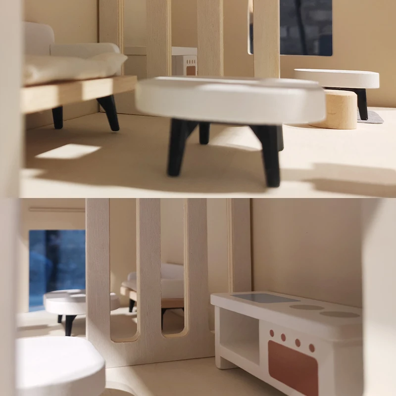 CE certificate toys New Arrival Wooden Dollhouse Pretend Play Baby Buy Online Furniture Learning Educational dolls for girls toy