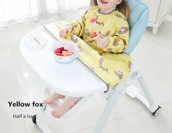 Eating equipment Baby anti-dirty water all-in-one bib cushion dining chair table baby long sleeve overalls self-feeding