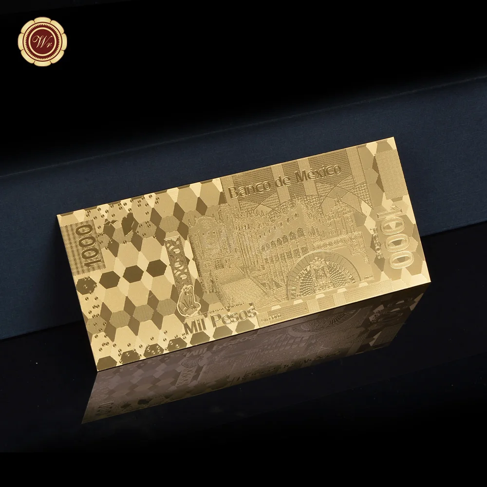 Custom Non-currency Collectible Paper banknotes Mexico Paper banknotes Bank Note Bills 24k Gold Banknote dollars
