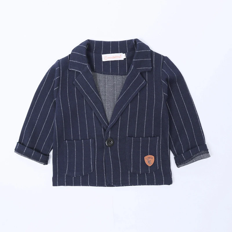 Elegant China OEM Long Sleeve Cotton 3 Pieces Baby Boy Wedding Formal Suits Set Kids Clothes 2 To 3 Year