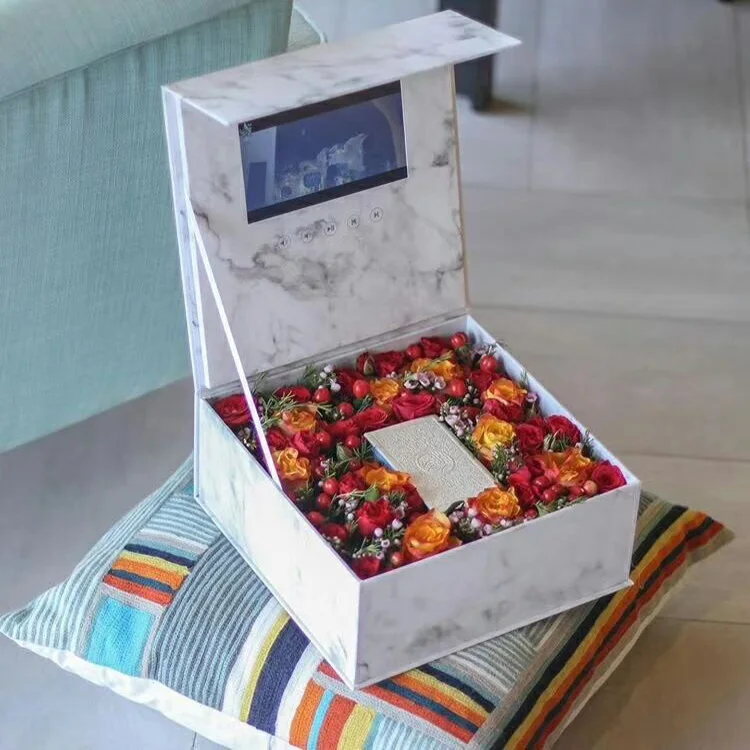 advertising Presentation Digital Greeting Lcd Display Gift IPS Screen 7 Inch black Video Card Box