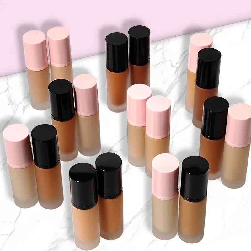 Private Label 18 Colors Vegan Cream Makeup Waterproof Long Lasting Matte Full Coverage Liquid Foundation