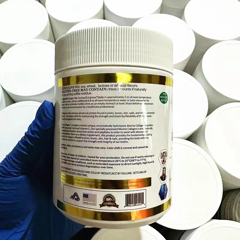 Collagen VC 300g Power Food Grade Fish Collagen hydrolyse marin Powder for Cosmetics Blanchiment extreme