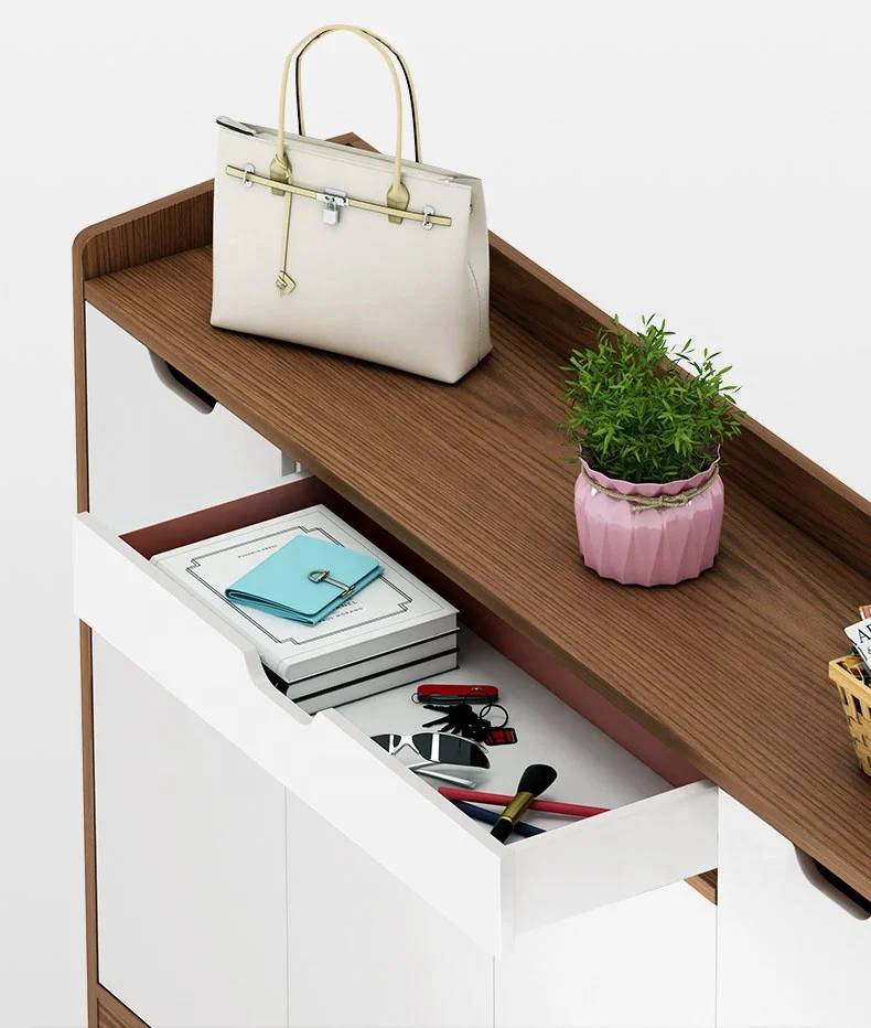 VIC Shoe cabinet household door large capacity simple storage storage European style simple multi-layer door closet shoe rack