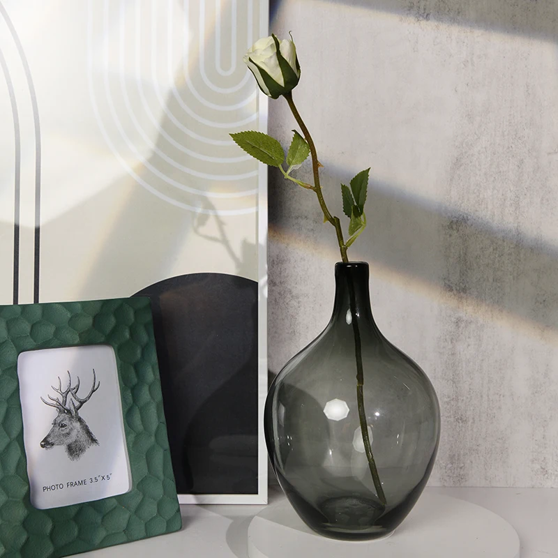 Aspire Home Decoration New design Modern Decorative  Transparent art glass vase