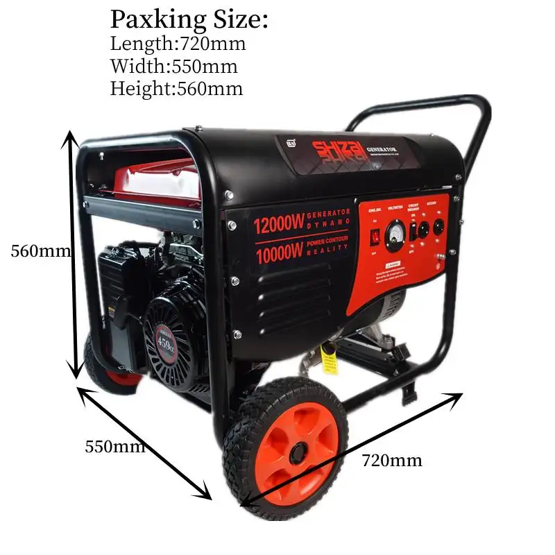 Portable Camping Gas 10 Kw Mini Gasoline Generator Recoil Electric Start