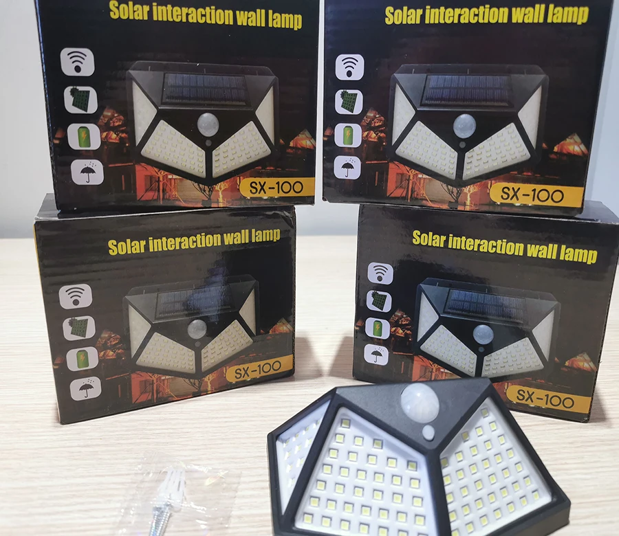 100 светодиодный солнечный свет Pir датчик движения уличная Солнечная лампа Ip65 водонепроницаемый настенный светильник на солнечной батарее садовый уличный