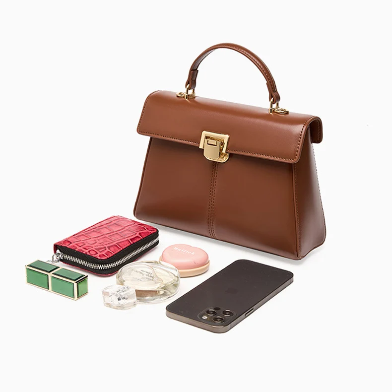 2024 Fashion genuine Leather Ladies Bags Designer luxury vintage high-end real leather Shoulder crossbody Bag Handbags for women