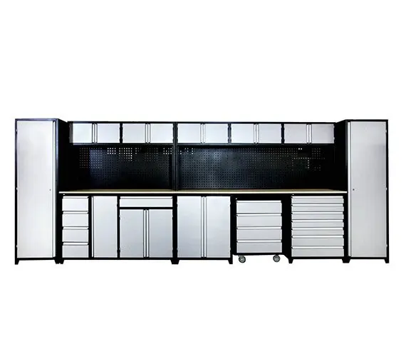 Steel car repair garage cabinets and storage workshop tool storage cabinet metal modular wall garage cabinet system