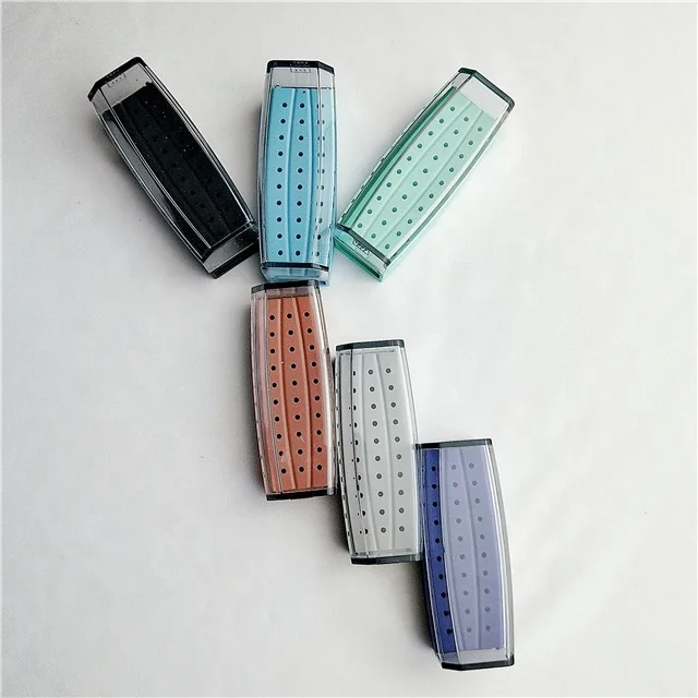 1/6 4/8/12/18 holes 6-colors Dental high temperature autoclave box or burs holder