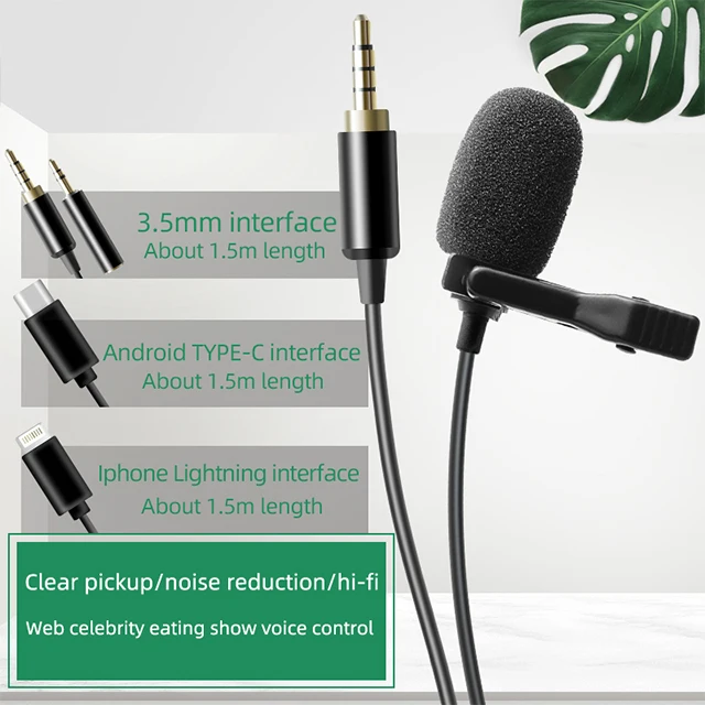 
Внешние микрофоны с отворотным воротником для шоу, пения, skype, ноутбук 