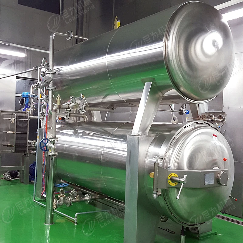 High Efficiency Full Automatic Empty Beer Can Depalletizer Sterilizer Equipment Water Bath Sterilizer