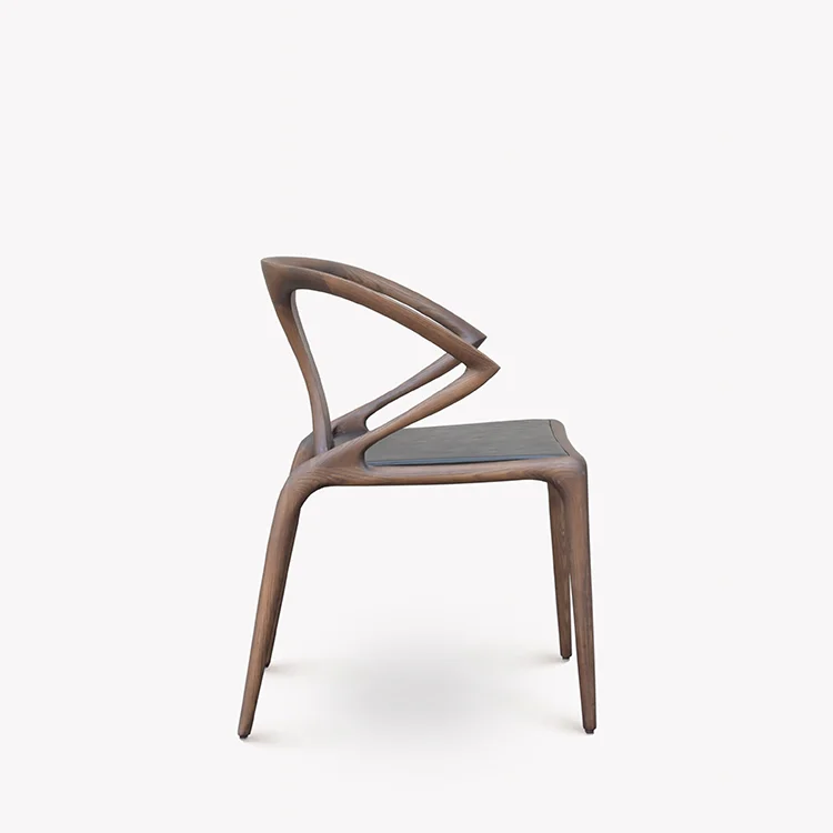 Cot-10 chair Japanese designer Nordic armchair dining chair high end solid wood leather book chair