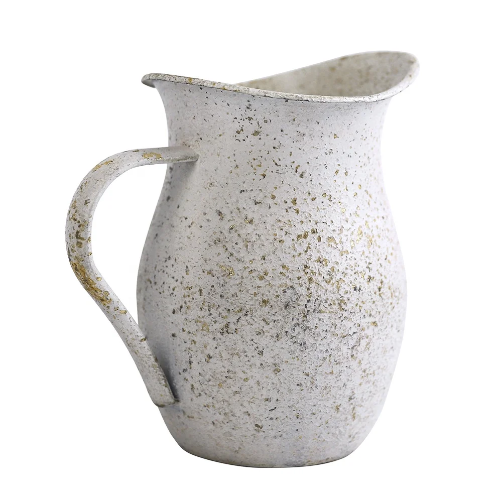 Factory Direct Decorations Accessories Metal Flower Pots Shabby Chic Iron decorative vintage flower vases for home ornaments