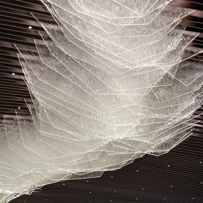 Custom made hotel lobby hall LED luxury glass art deco extra large chandelier for hotel lounge club hotel lighting