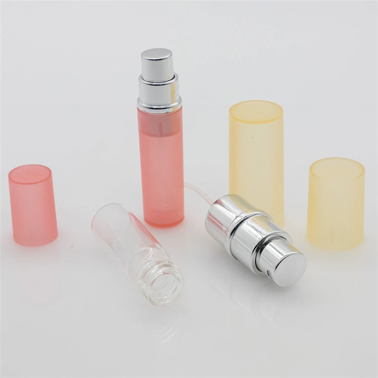 Factory glass sample vials 10ml  tube glass bottle with plastic coat spray perfume bottles