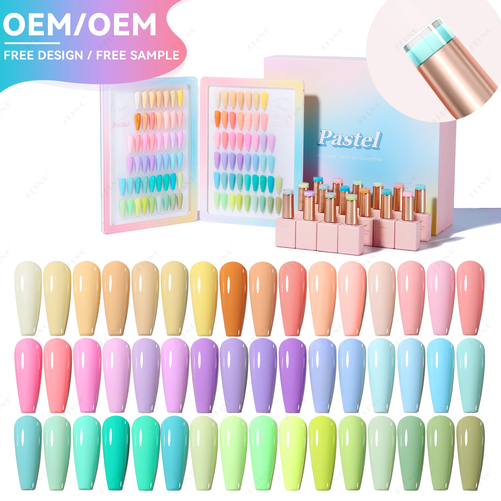 JTING free color book box design summer пастельный Гель-лак для ногтей Коллекция набор OEM частная этикетка пользовательские уникальные бутылки гель-лака