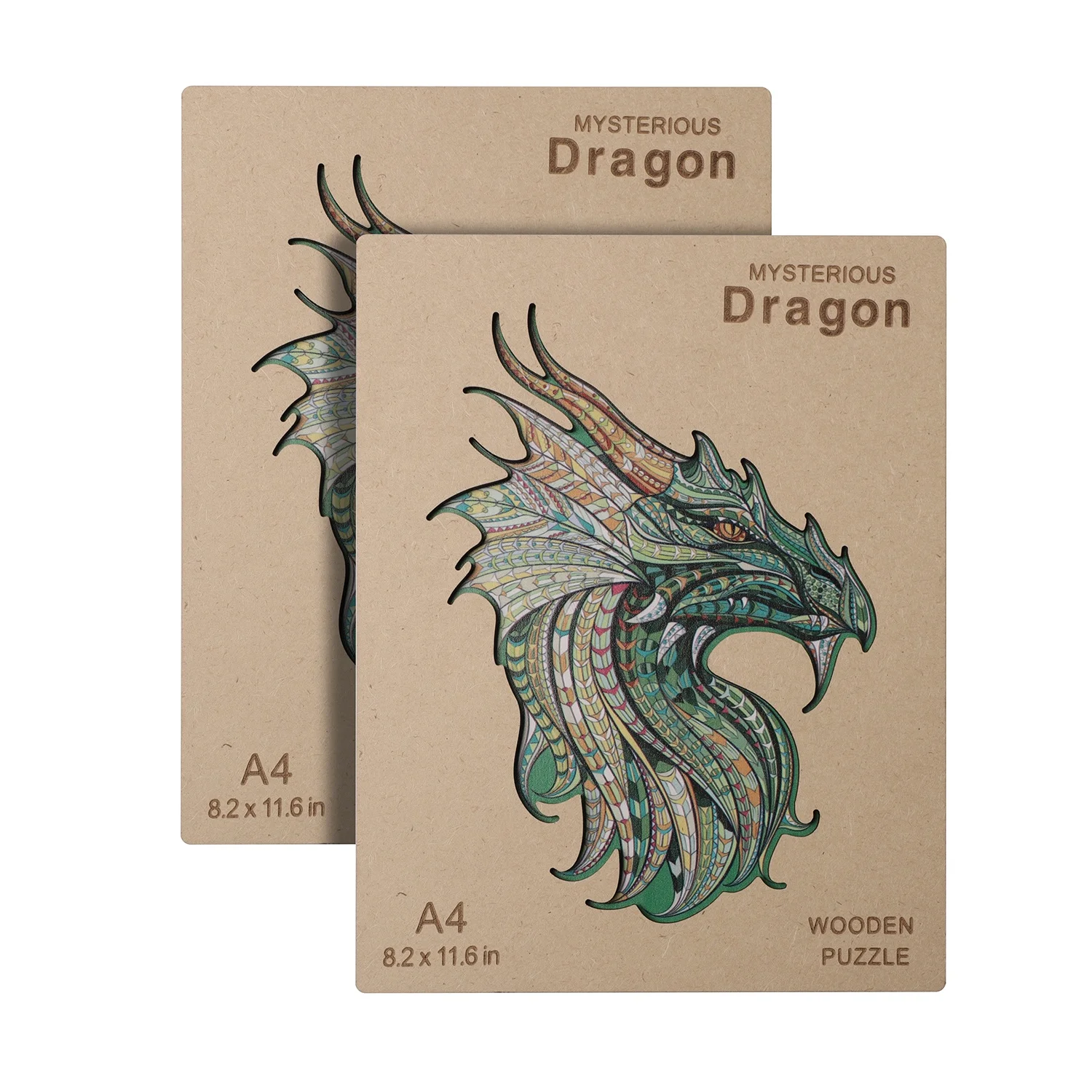 Обучающие игрушки A4, пазл с уникальной формой таинственного дракона, деревянный пазл для детей и взрослых