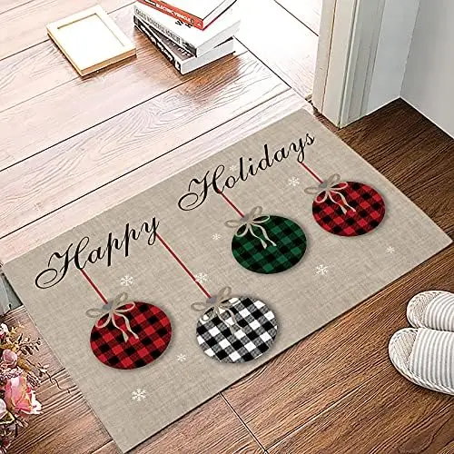 Merry Christmas Doormat Non-slip Pvc Floor Mat With Logo Print For Home And Hotel Entrance For Living Room Decoration
