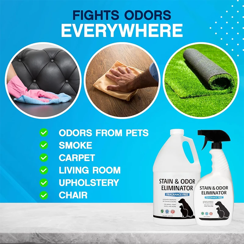 Room Toilet Pet Smoke Odor Eliminator Spray Pet Urine Stain Remover For Cats And Dog