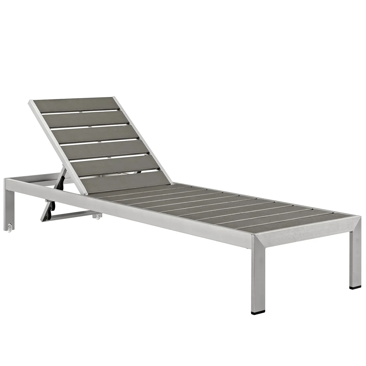 YASN Aluminum Outdoor Patio Chaise Lounge Chair Adjustable Pool Sun Lounger for Poolside