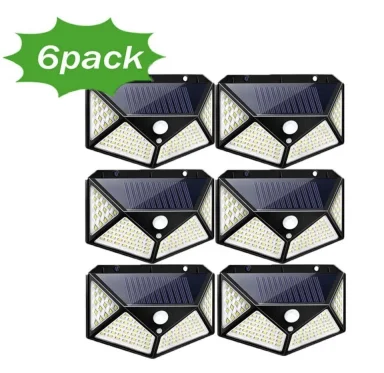 Outdoor 6W Solar LED Wall Lights Waterproof IP65 White Emitting for Garden and Landscape Wall Mounted lamp