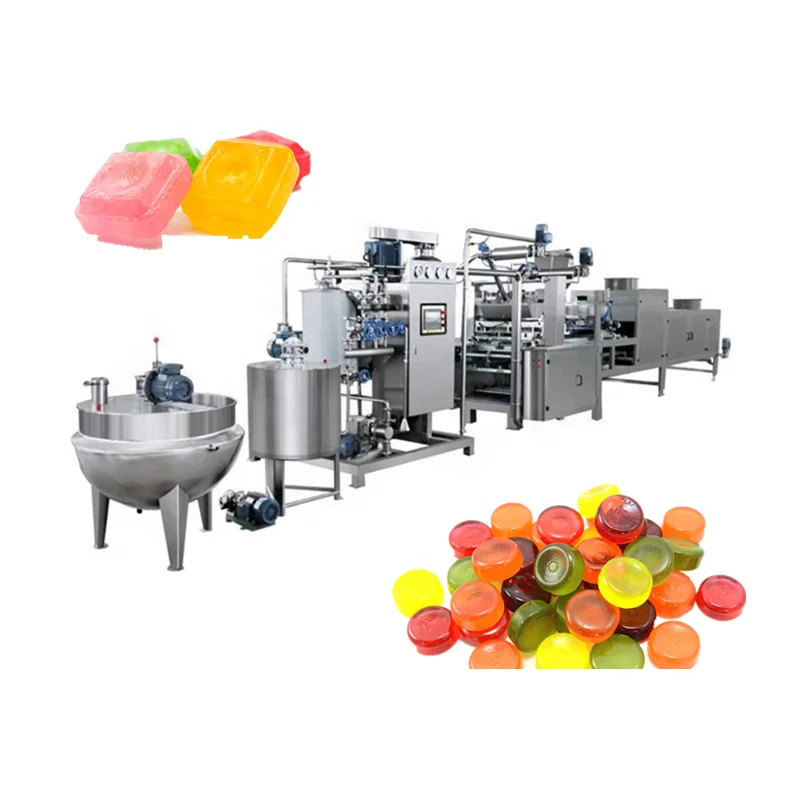 2024 Automatic large capacity hard candy making machine Gelatin pectin soft candy deposition production line Candy production