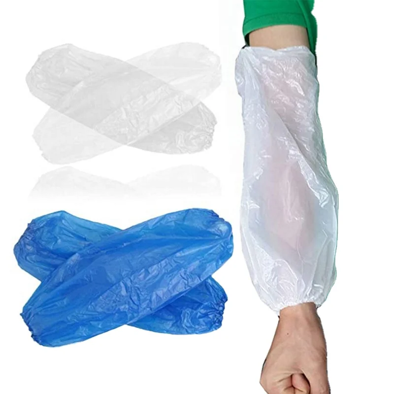 Disposable Medical Supply Surgical PE Long Plastic Sleeve Plastic Oversleeve Food Service Sleeve Cover
