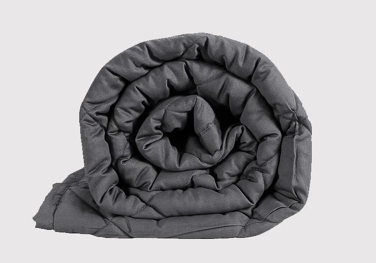 Hot Style King Size Grey Color Weighted Blanket for Adults Bedroom with Glass Granules