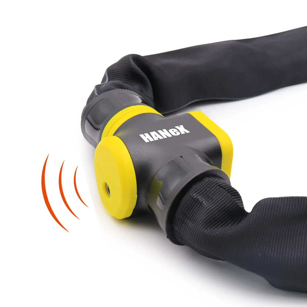 Hot sale kryptonite bike alarm lock stainless steel alarm chain bike chain lock motorcycle alarm lock