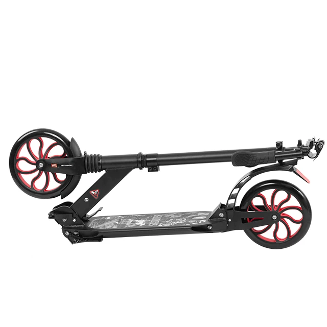 Scooter of Suspension  Full Aluminum Foldable Kick Scooter with Adjustable Height Function