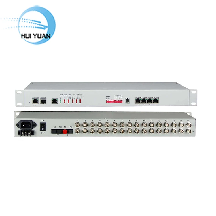 Fiber Media Converter Fiber Multiplexer Single Fiber SC Port 16E1+4GE PDH Without SNMP