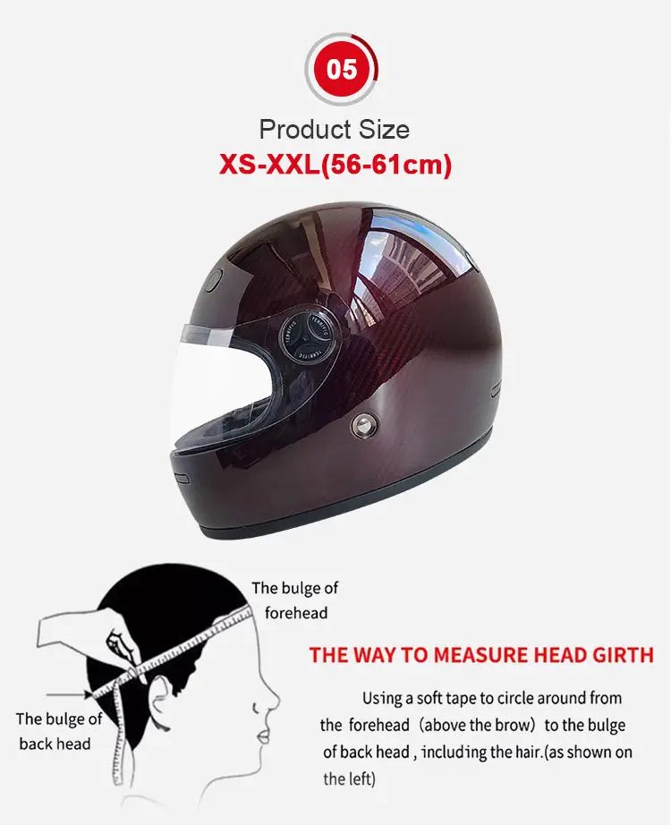 High Quality Racing Full Face Helmet Vintage Scooter Classic Helmet Motorcycle Retro Full Face Helmet