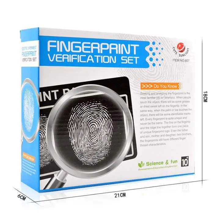 Unisex DIY STEM Physics Educational Toy  Science & Engineering Toys Fingerprint Forensics Lab Set