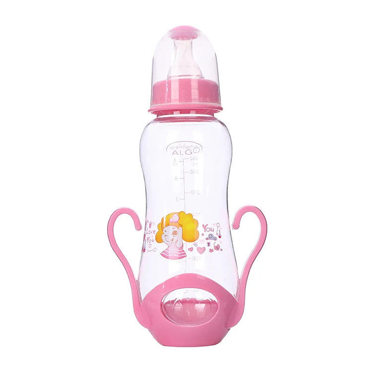 Algo bpa free 260ml food grade PP baby bottle, baby feeding bottle