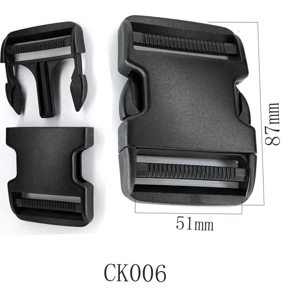 Black Plastic Buckle Clips Heavy Duty Dual Adjustable Buckles Craft Webbing Quick Side Release Buckles for Luggage Straps Pet