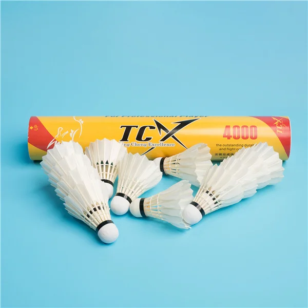 Professional Goose Feather Tournament Shuttlecock Supplier in China/ TCX4000 Standard Shuttlecock