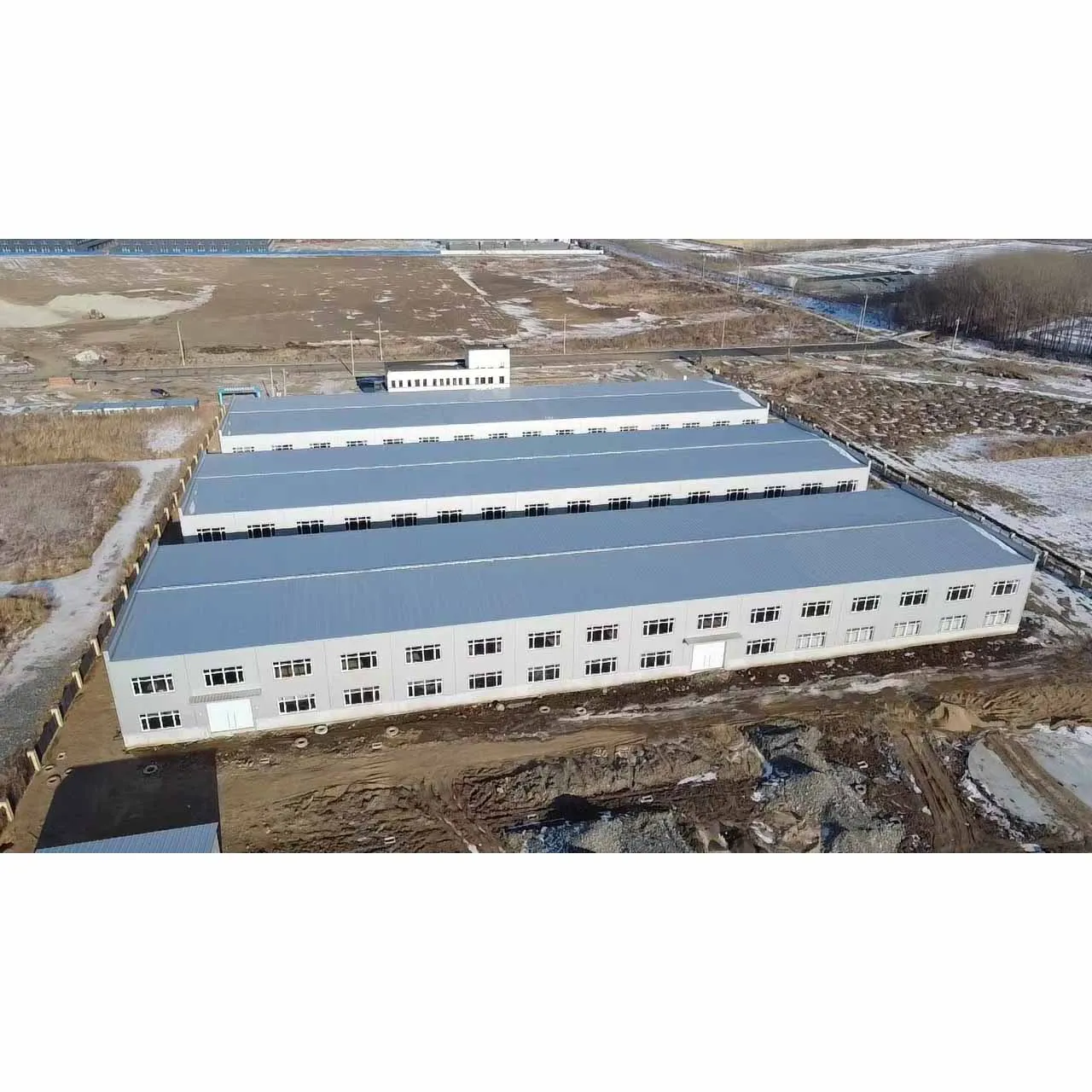 Prefabricated Steel Warehouse Hangar Light-Weight Metal Frame Workshop Building with Services of Welding Cutting Bending
