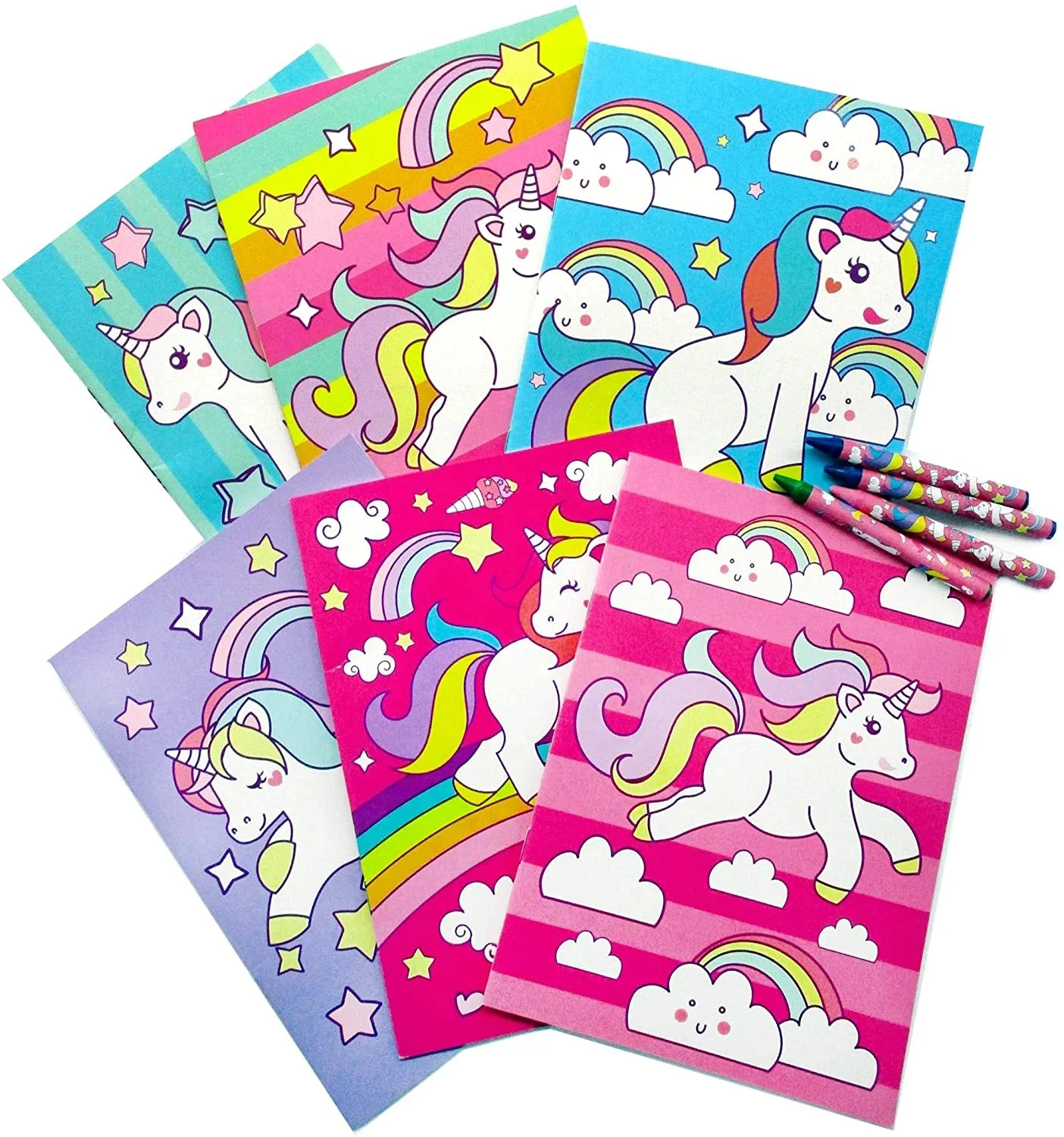 Книжки-раскраски в виде единорога с мелками наполнитель для сумок вечеринок товары награды Набор детских школьных канцелярских принадлежностей