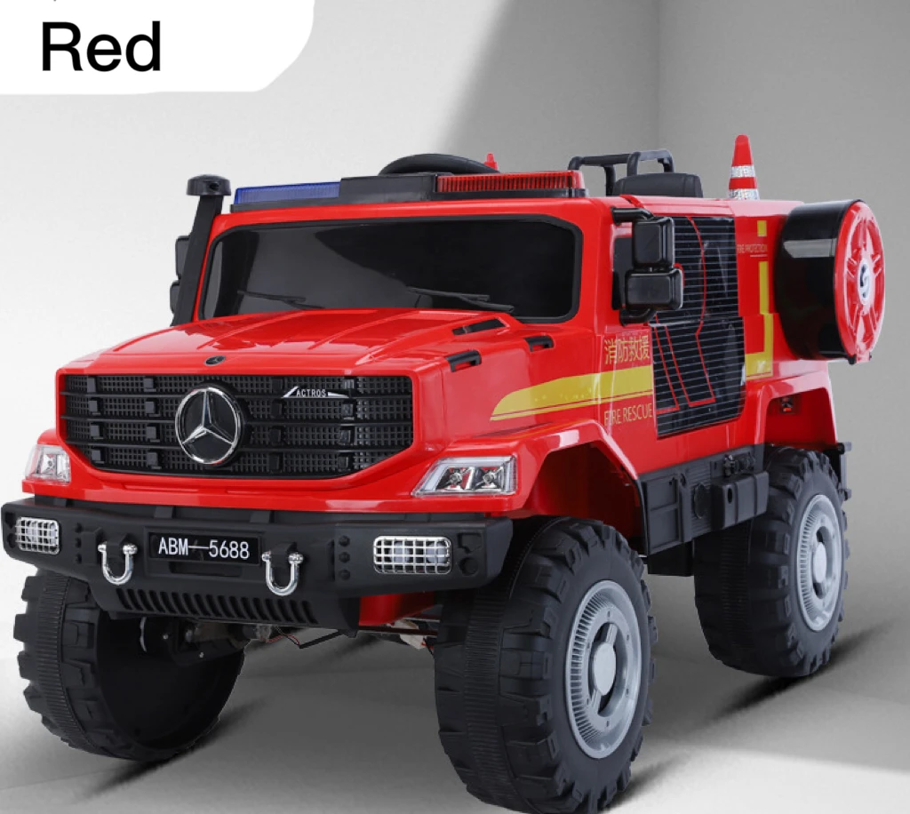Детский Электрический автомобиль 4x4 с дистанционным управлением детские игрушки для мужчин и женщин двойной пожарный полицейский Детская поездка на