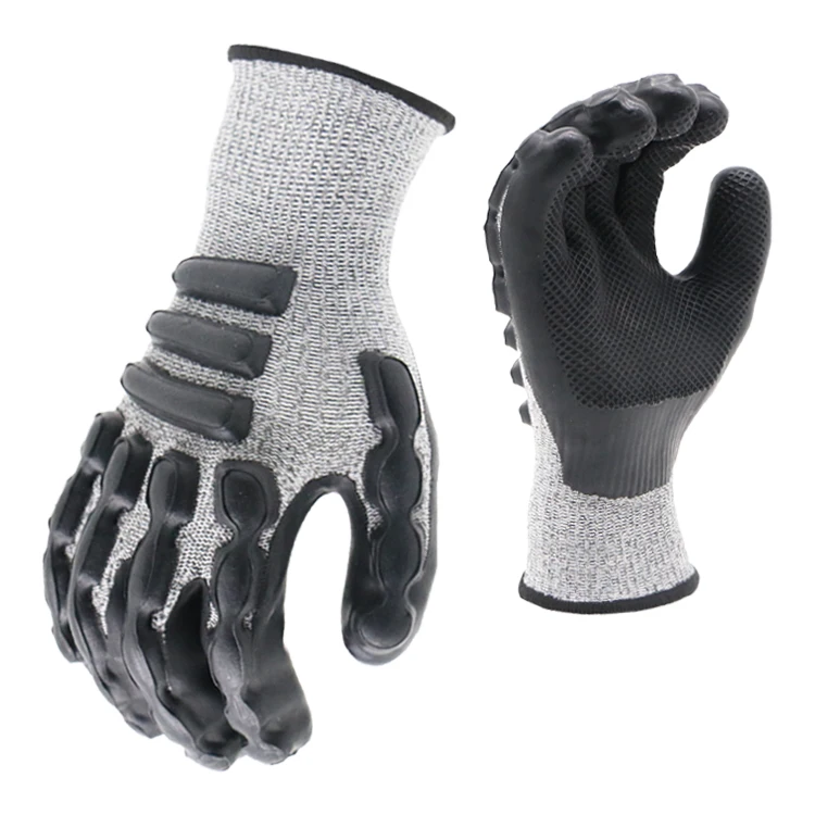 MaxiPact High performance Latex Coated Embossed TPR Safety Gloves Hand Protection Cleaning Work Garden Mechanic