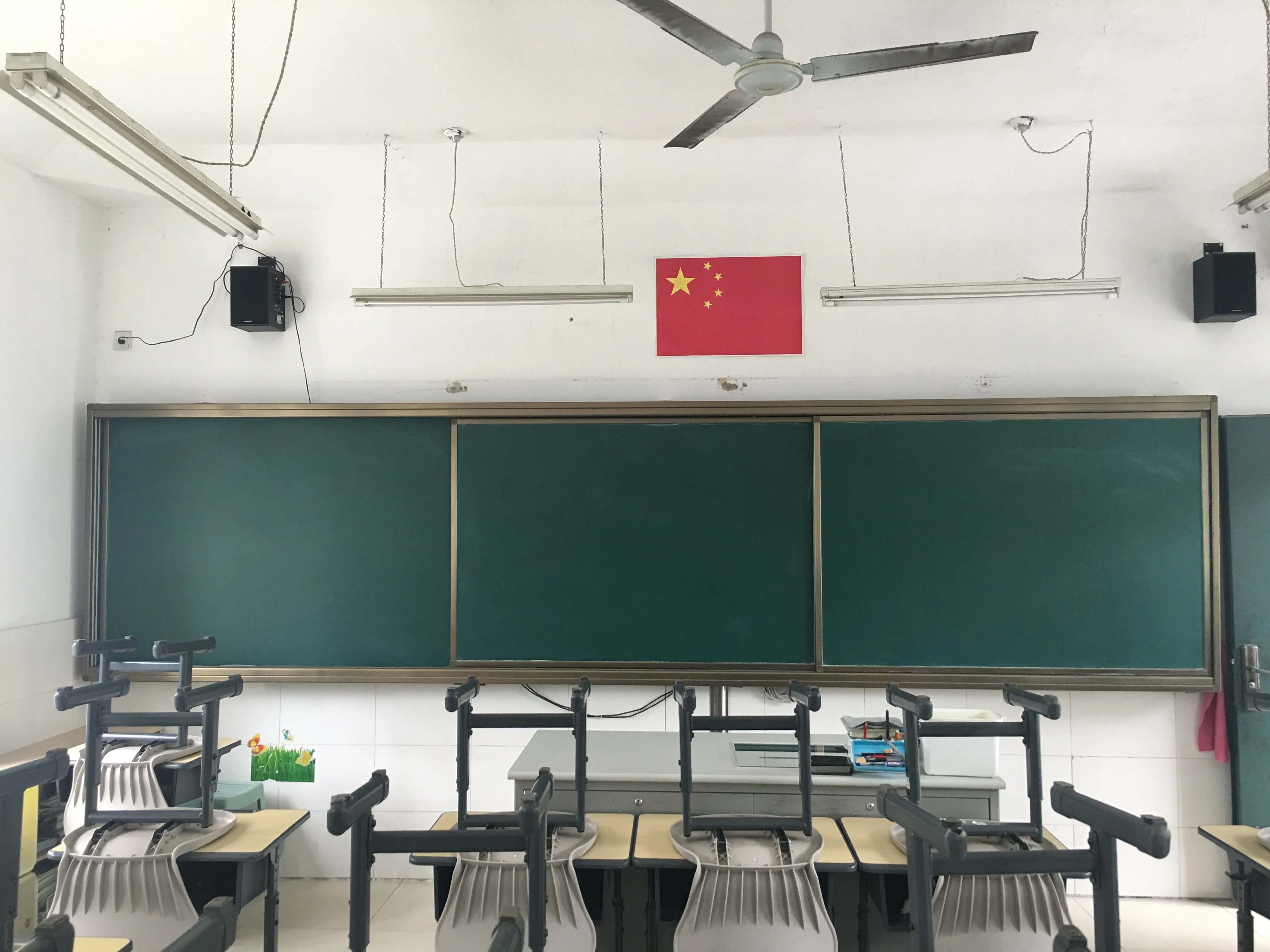 Horizontal Sliding Teaching Blackboard Hanging School Classroom Freestanding  Magnetic Manufacture Blackboard LONBEST
