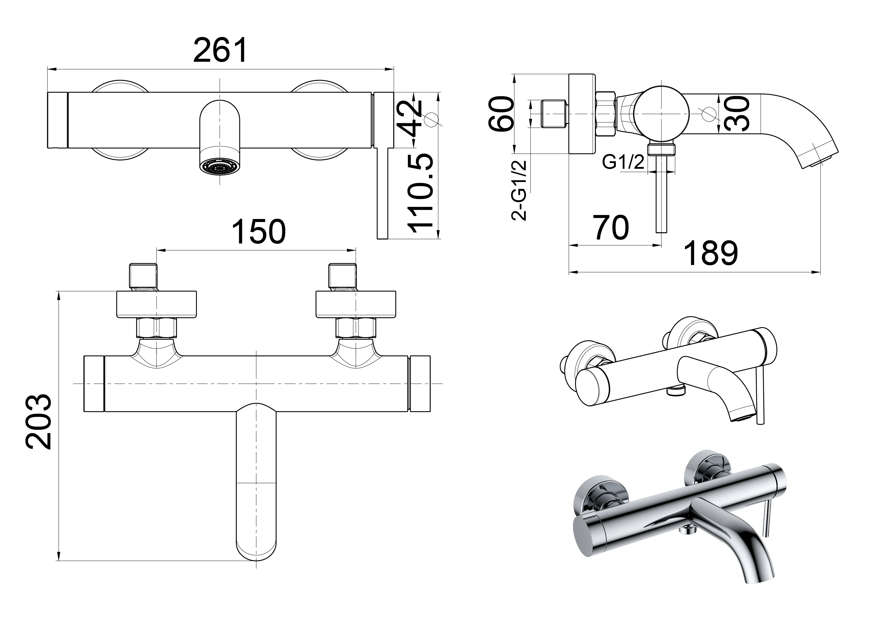 Yuson 3375-10 Single Handle 2 Way Diverter Bathroom Hot And Cold Water Mixer Valve Brass Shower Faucet