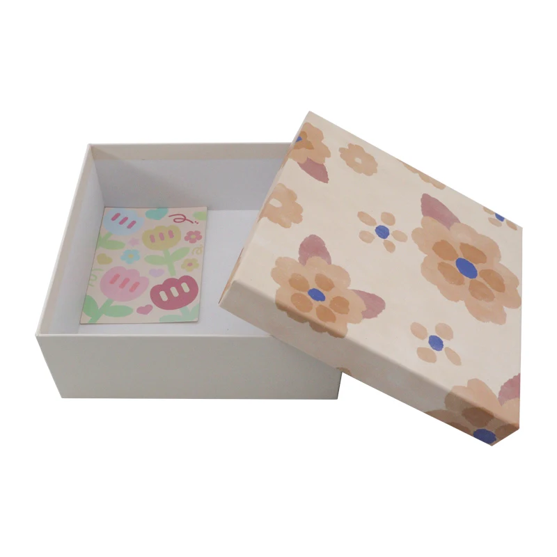 Custom Printed Flower Clothes Cosmetic Food Paper Box Rigid Cardboard Gift Packaging Boxes With Lid