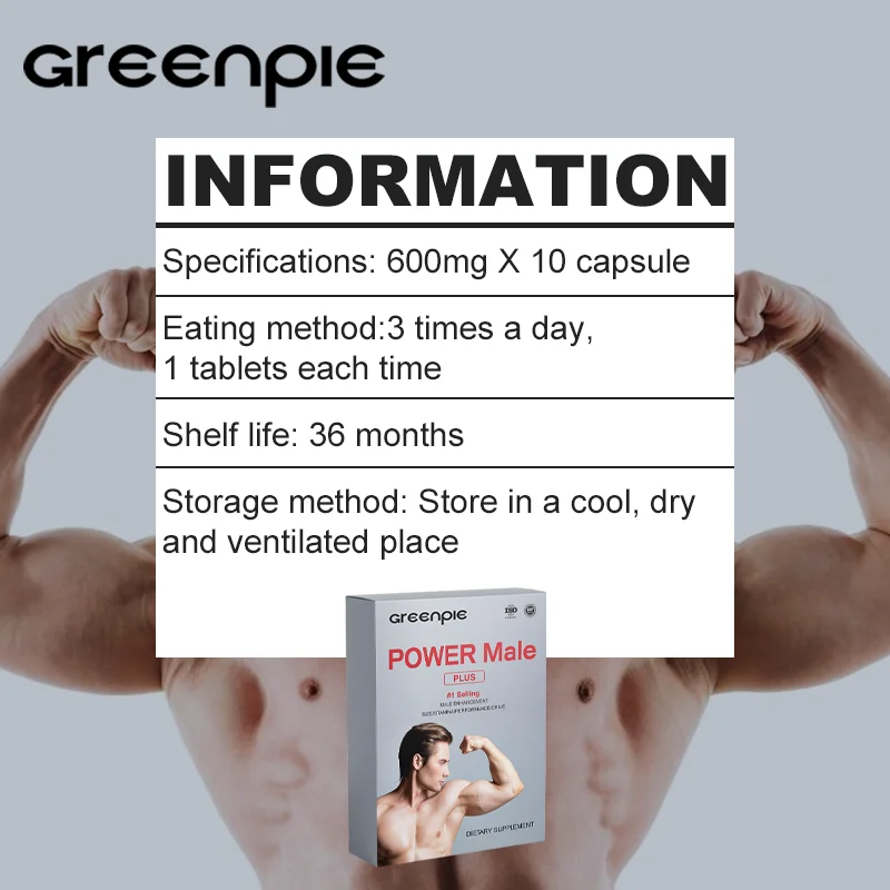 Greenpie OEM/ODM male supplement maca root capsule organic herbal powerful energy supplement capsule