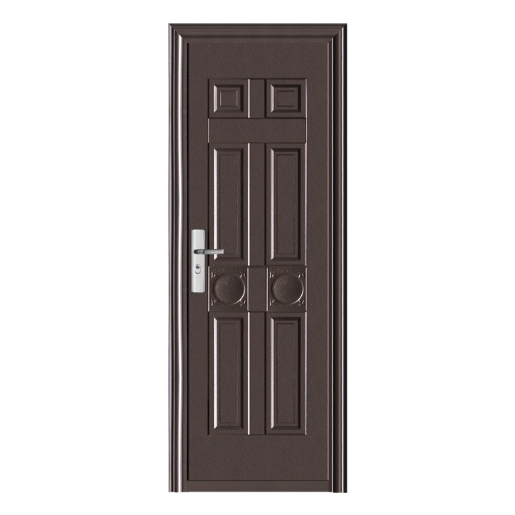 American Steel Doors Panel For Houses Security Metal Door Interior Swing Knock-down Frame Steel Modern Front Entry Door